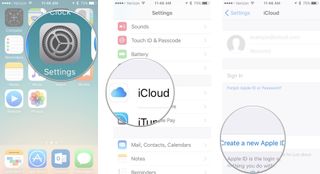 Creating a new Apple ID on iPhone