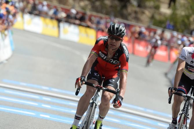 Cadel Evans (BMC) at the top of Willunga Hill.