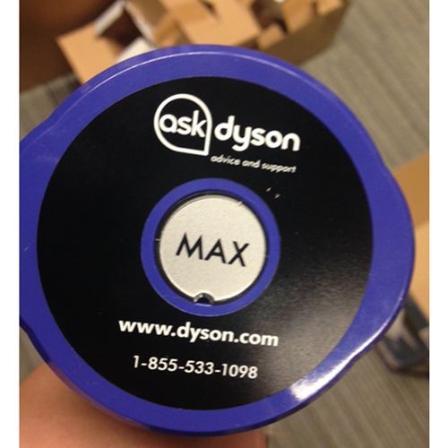 The Dyson's button boosts the power this stick vacuum delivers. However, this feature drains battery life, so we only recommend using it in small bursts.