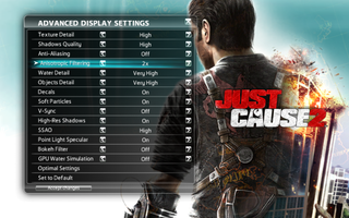 Just Cause 2: Lowest AF Setting is 2x