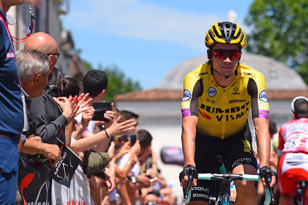 Primoz Roglic (Jumbo Visma) at the start of stage 19 of the Giro d'Italia