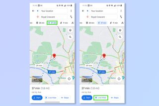 Google maps live directions