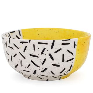 yellow bowl with white background