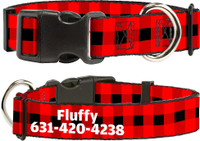 Buckle-Down Polyester Personalized Dog Collar, Buffalo Plaid RRP: $27.00 | Now: $16.20 | Save: $10.80 (40%)