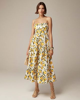 A-Line Midi Dress in Limoncello