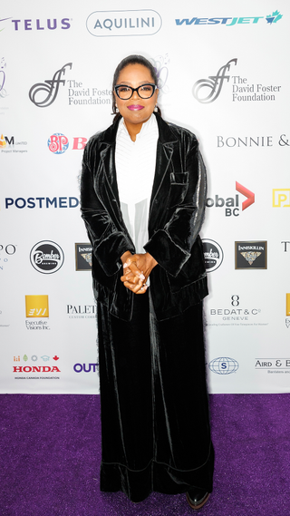 Oprah Winfrey arrives for the David Foster Foundation Gala at Rogers Arena on October 21, 2017 in Vancouver, Canada