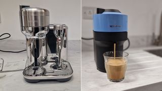 The Nespresso Vertuo Creatista and Nespresso Pop side by side
