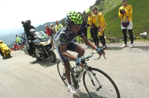 Nairo Quintana (Movistar) on the attack