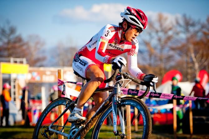 Hikaru Kosaka (Utsunomiya Blitzen CX Team) finished in 7th place after getting a cramp