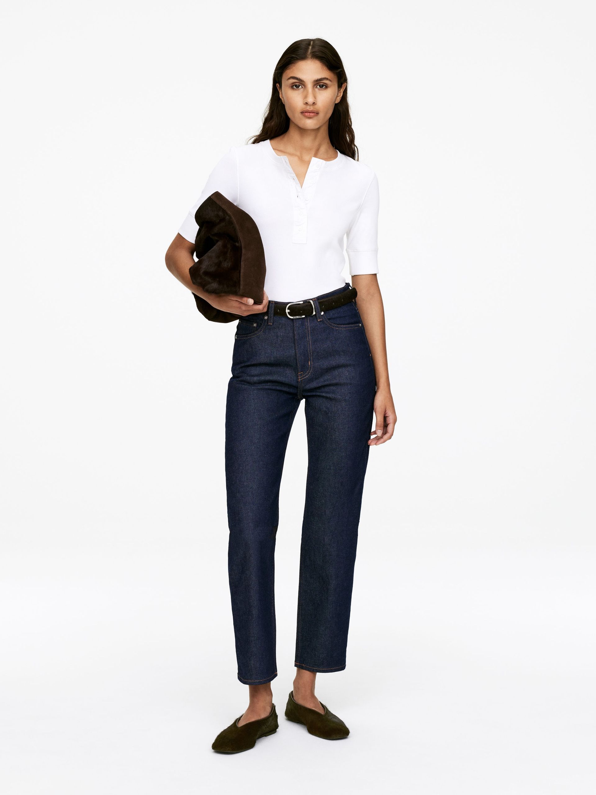 Jade Cropped Slim Jeans – Dark Blue – Women – Arket Gb