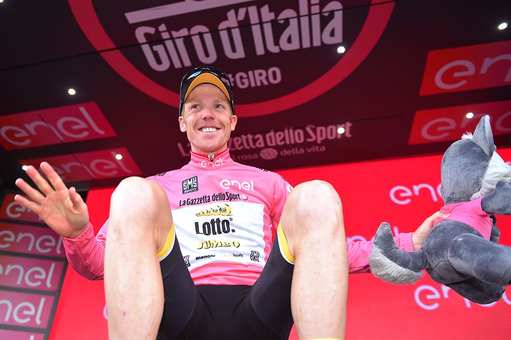 Steven Kruijswijk (LottoNl-Jumbo) in the maglia rosa