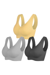 Cabales Seamless Wireless Sports Bra (3-Pack) $40 $20
For just $20, you get three ultra-comfy bras you'll wear day in and day out. Whether you've got a yoga class, errands to run, or plans with Netflix, these seamless bras are the way to go. Choose from packs of neutral shades or neon brights. 