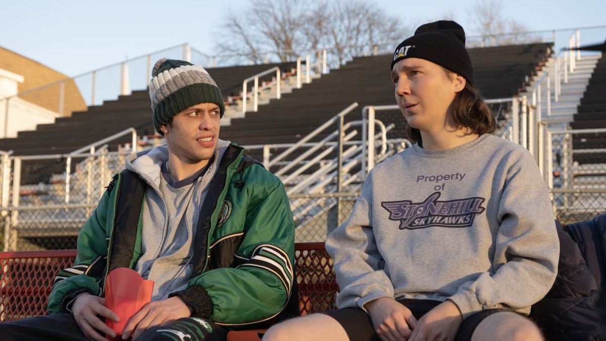 Pete Davidson and Paul Dano in Dumb Money