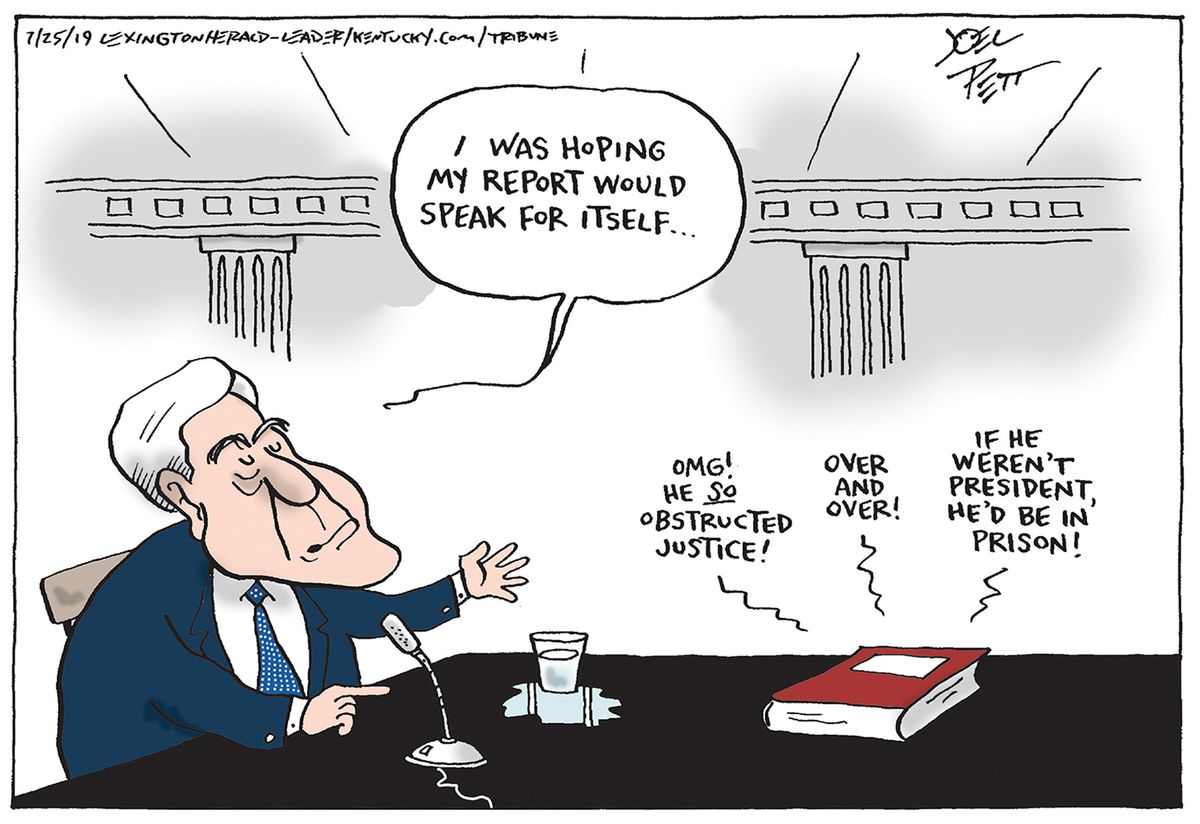 Political Cartoon U.S. Mueller Report Speak For Itself Obstruction of ...