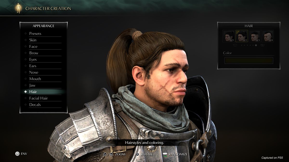 Demon's Souls character creator and photo mode