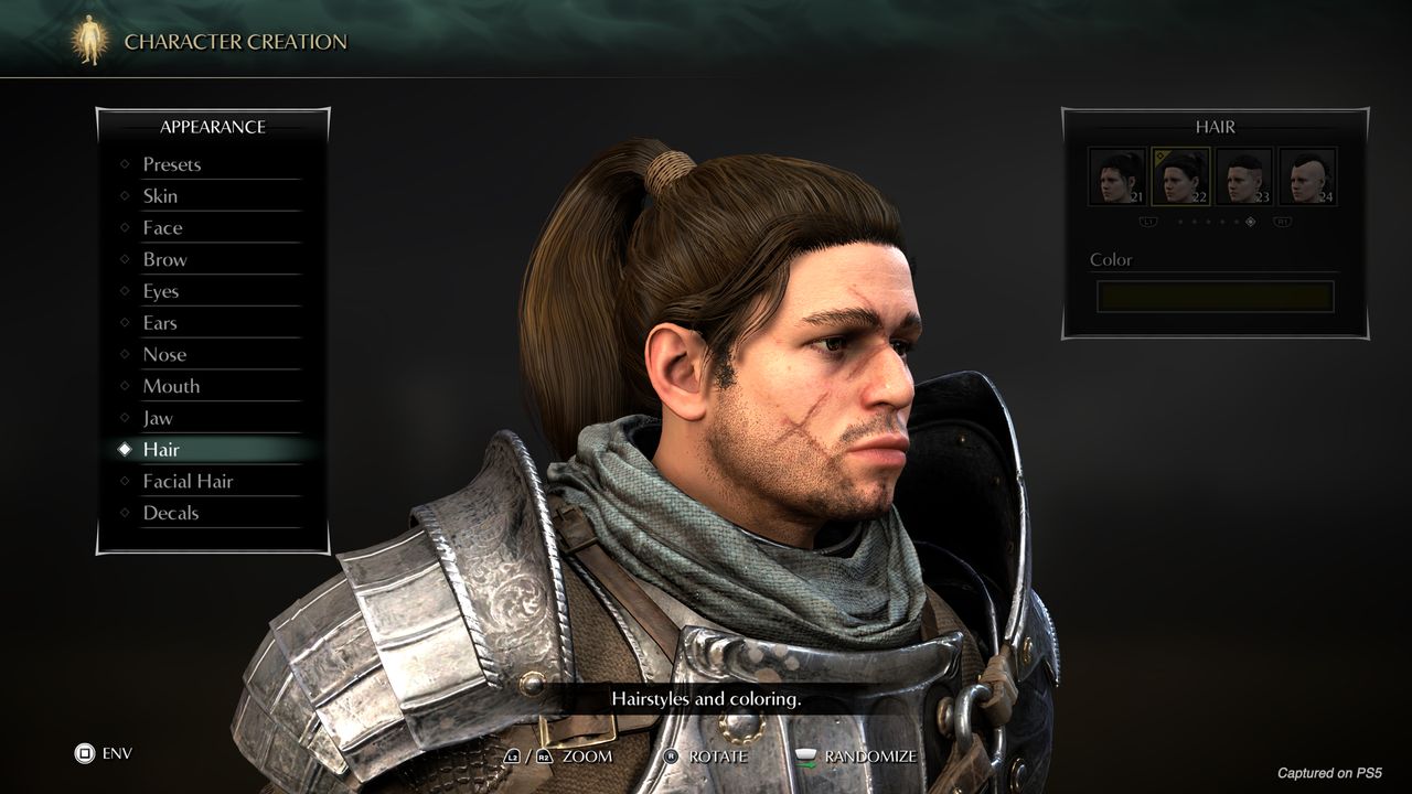 Demon's Souls character creator and photo mode