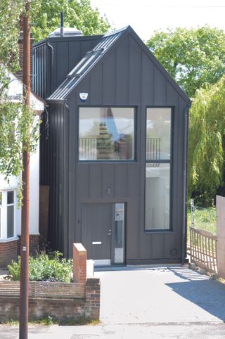 steel frame self build with zinc cladding