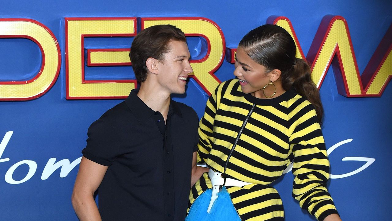 london, england june 15 zendaya and tom holland attend the spider man homecoming photocall at the ham yard hotel on june 15, 2017 in london, england photo by anthony harveygetty images