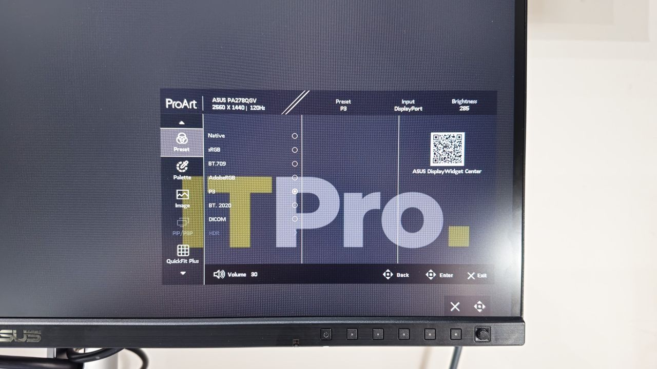 The Asus ProArt PA278QGV on a desk