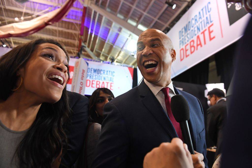 Rosario Dawson and Cory Booker