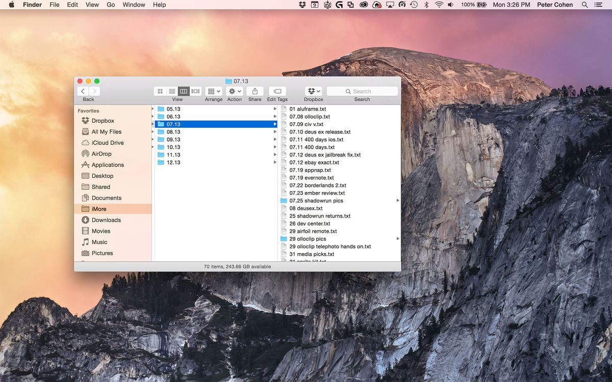 How to resize multiple Finder columns at once in OS X Yosemite | iMore