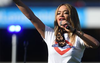 Rita Ora is no stranger to charity work. Here she is performing at Game4Grenfell
