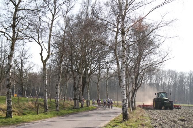 Riders kick up dust in their wake