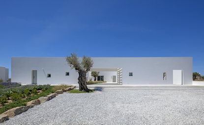 KITE House in Greece against blue skies