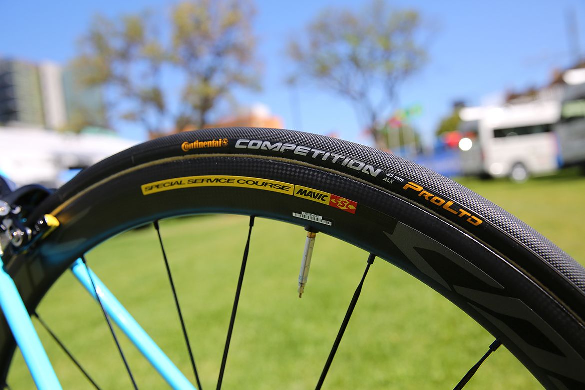 Mavic carbon SSC wheels but with Continental Competition Pro tyres