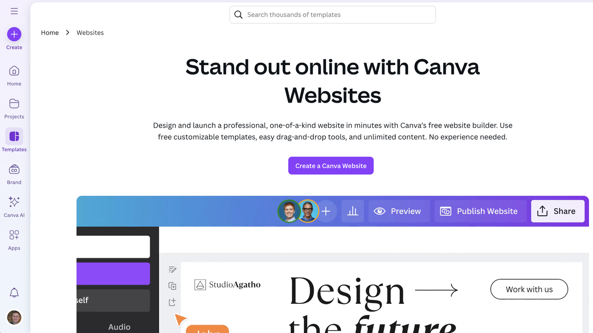 How to make a website on Canva Websites | Creative Bloq