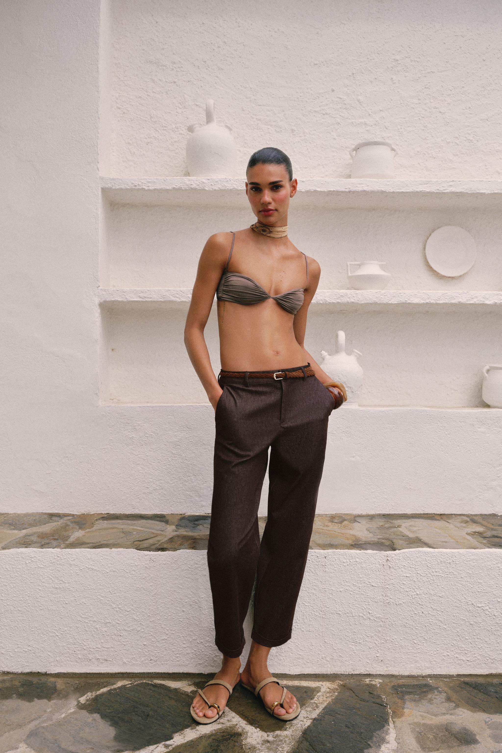 Braided Belt Chino Trousers