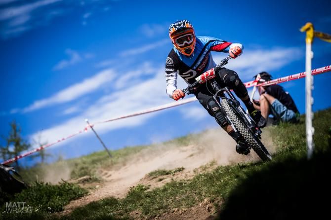 Nicolas Vouilloz on his way to winning round 2 of the Enduro World Series in Val d'Allos, France