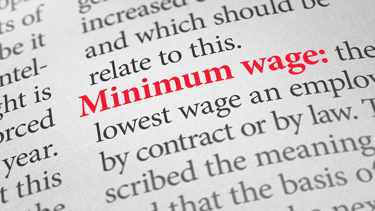 picture of &amp;quot;minimum wage&amp;quot; in the dictionary