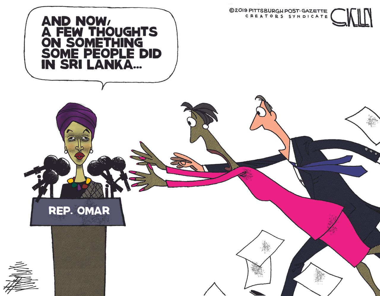 Political&amp;amp;nbsp;Cartoon&amp;amp;nbsp;U.S. Ilhan Omar Sri Lanka some people did something attacks Democrats