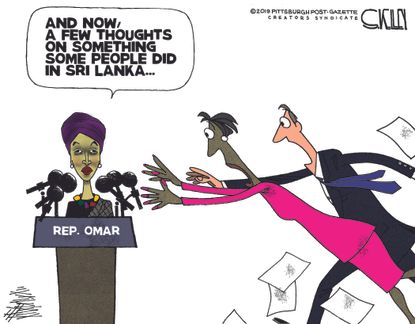 Political&nbsp;Cartoon&nbsp;U.S. Ilhan Omar Sri Lanka some people did something attacks Democrats