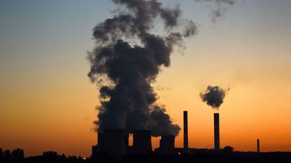 Pollution, Smoke, Sky, Atmosphere, Power station, Heat, Explosion, Industry, Tree, Factory, 