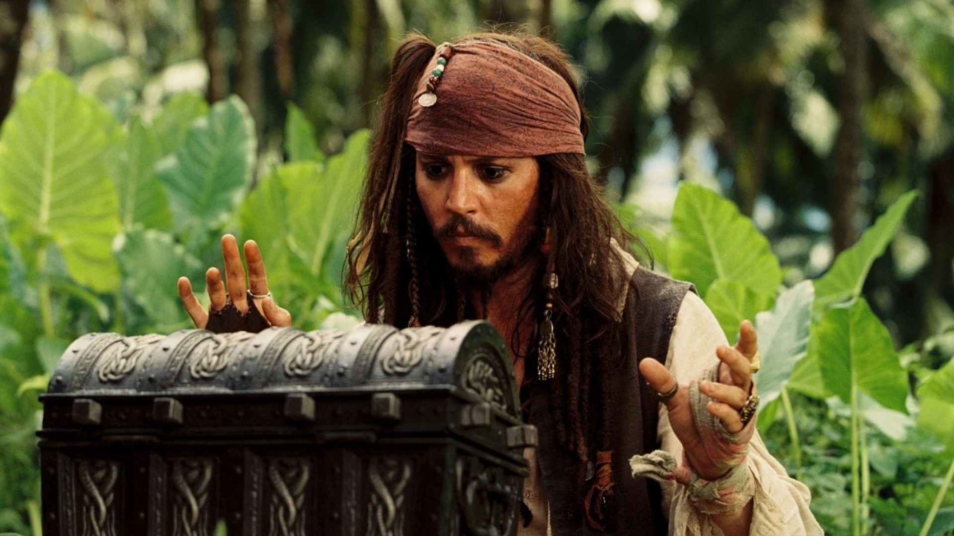 Johnny Depp as Jack Sparrow in Pirates of the Caribbean: Dead Man's Chest
