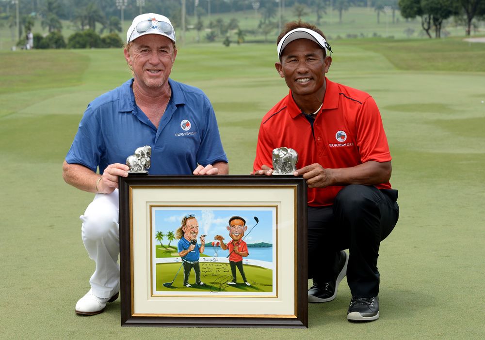 Miguel Angel Jimenez and Thongchai Jaidee