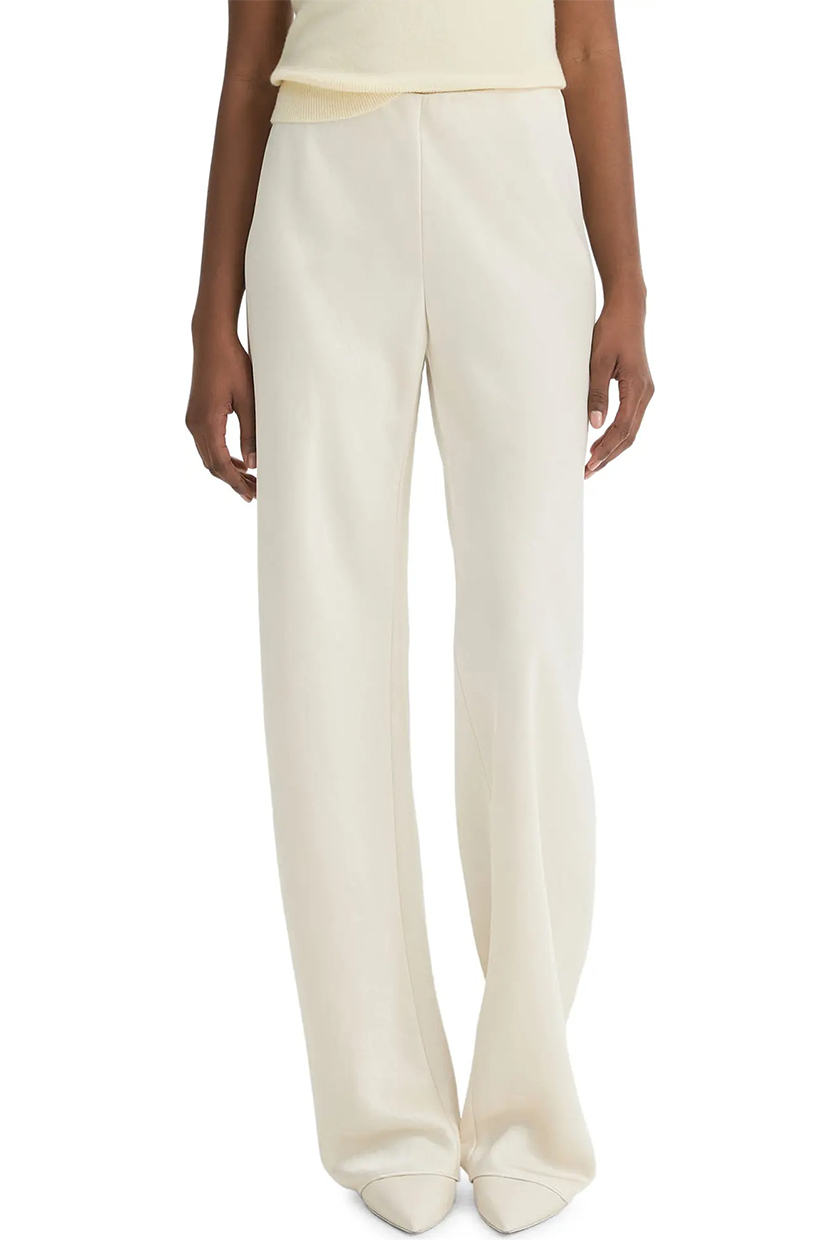 Colette High Waist Fluid Satin Bias Pants
