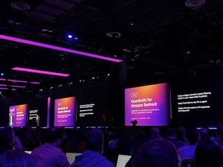 AWS CEO Adam Selipsky unveiling Guardrails for Bedrock service live at AWS re:Invent