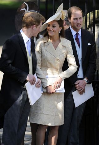Kate Middleton, Prince Harry and Prince William at Zara Phillips and Mike Tindall Wedding