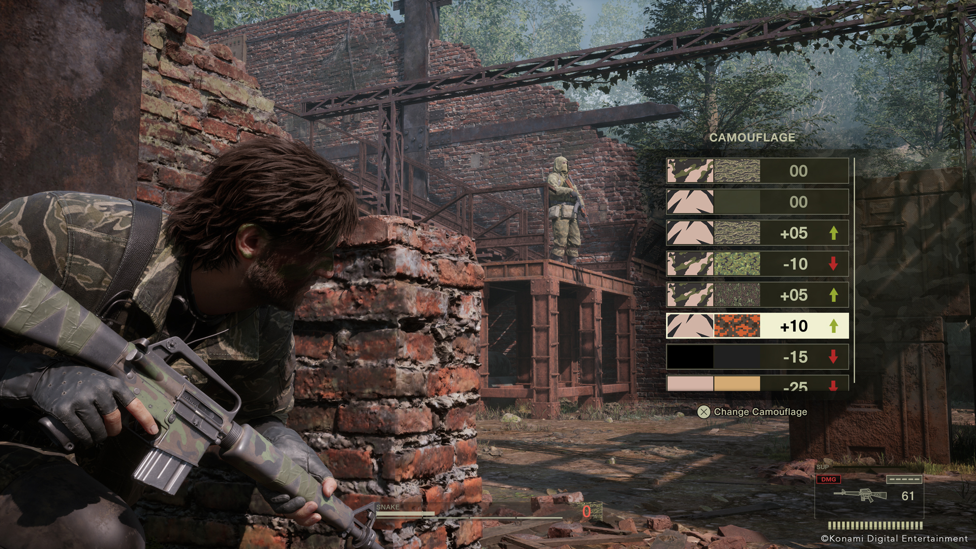 Metal Gear Delta sólido: Snake Eater screenshot showing Snake in action