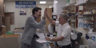 Borat Subsequent Moviefilm: Delivery of Prodigious Bribe To American Regime For Make Benefit Once Glorious Nation of Kazakhstan high five