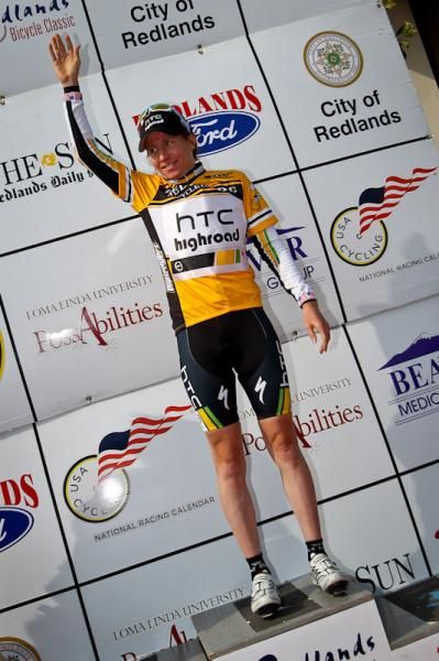 Amber Neben (HTC-Highroad) heads into the final stage still in yellow