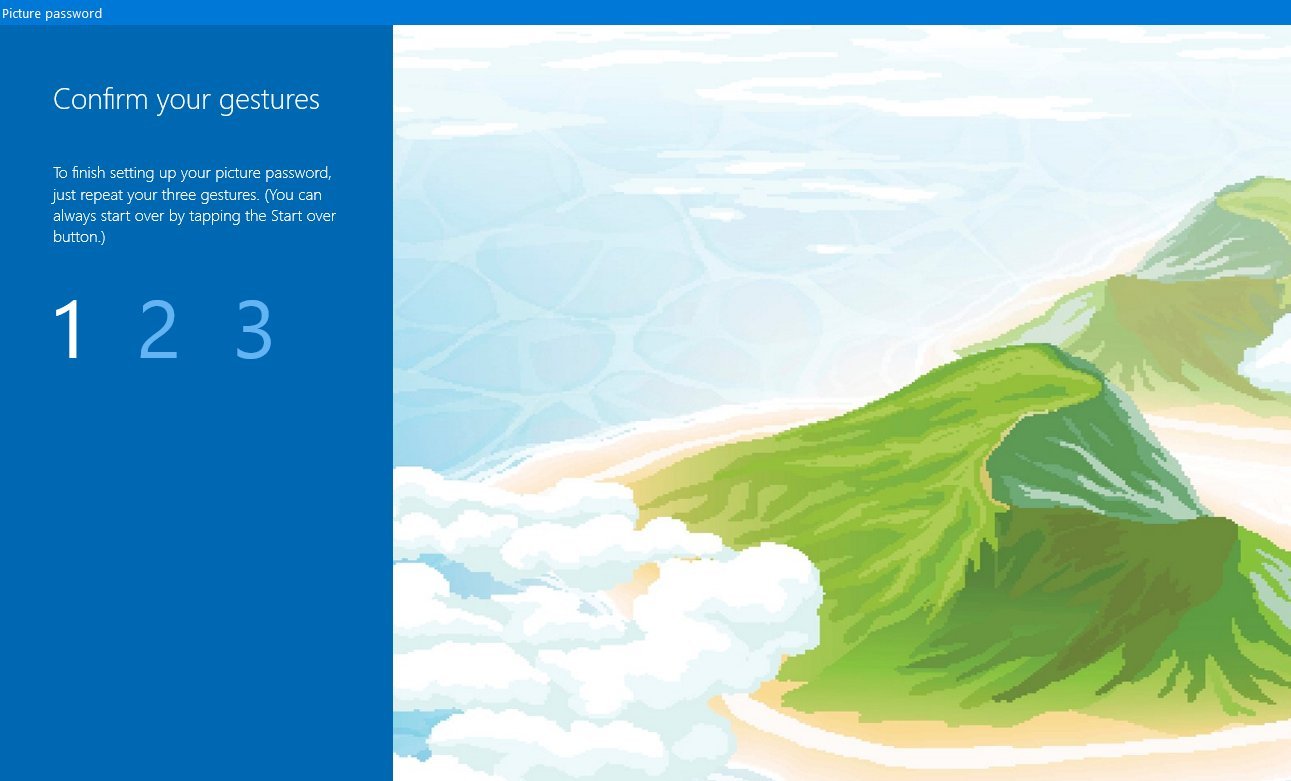 Windows 10 create new picture password
