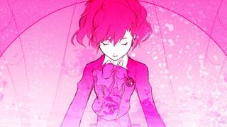 Persona 3 Portable female MC Kotone in pink light