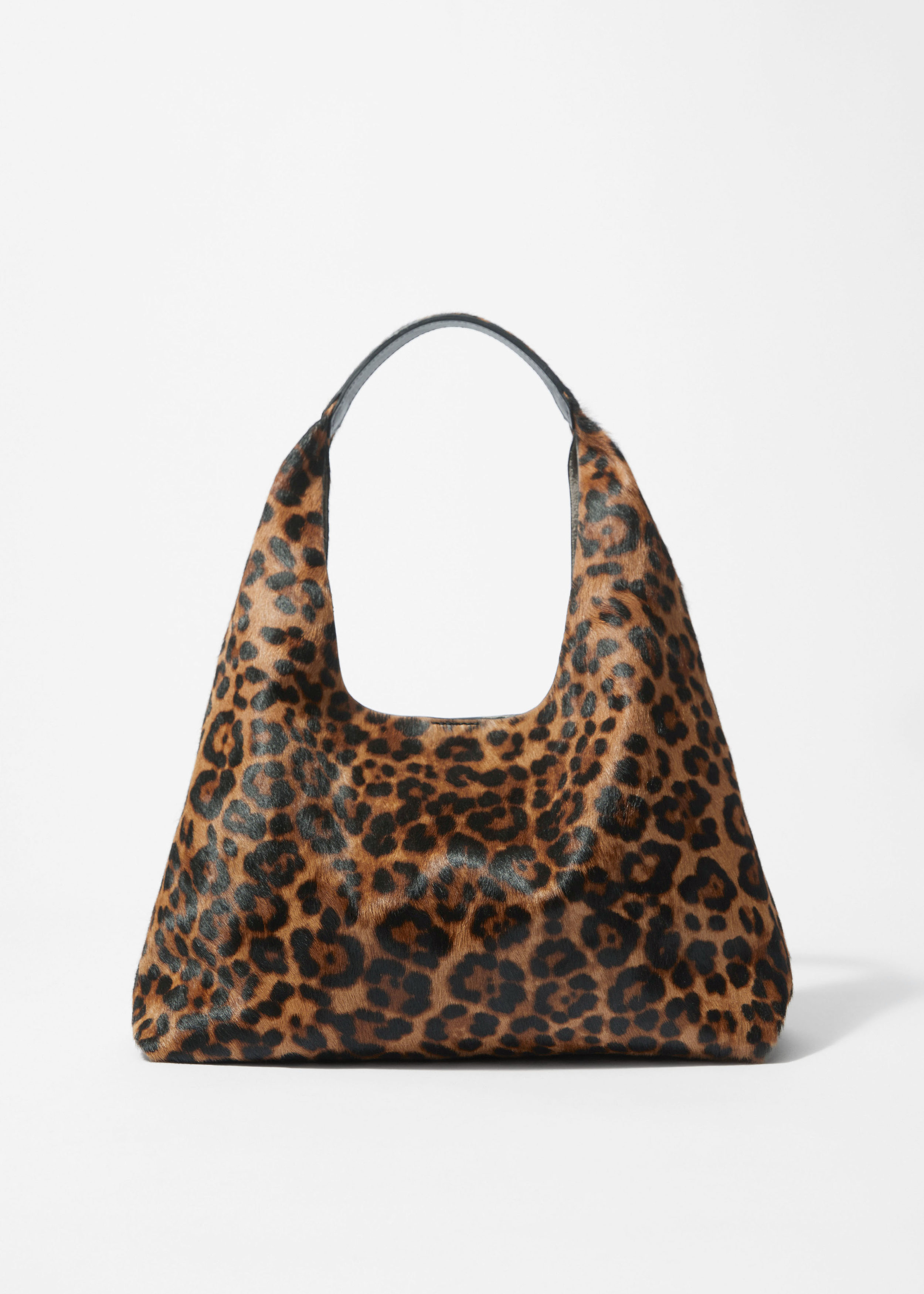 Leopard-Print Leather Tote Bag