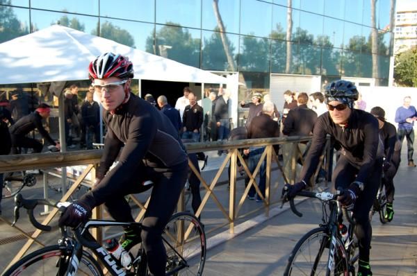 Riders roll out for the Geox-TMC training camp