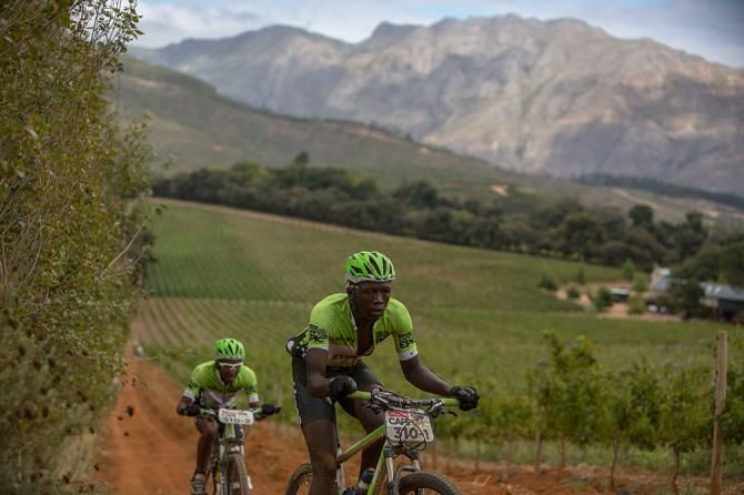 Exxarro riders Prince Maseko and Phillimon Sebona