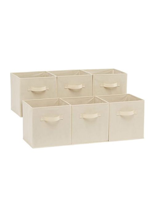 Collapsible Fabric Storage Cubes, Pack of 6